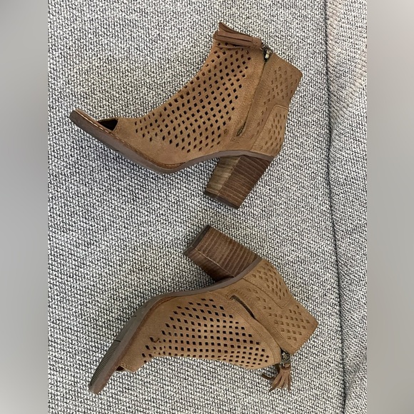 Toms Brown Ankle Booties with Perforated Design - Picture 10 of 16